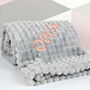 Personalised Grey Unisex Embossed Baby Blanket, thumbnail 1 of 8