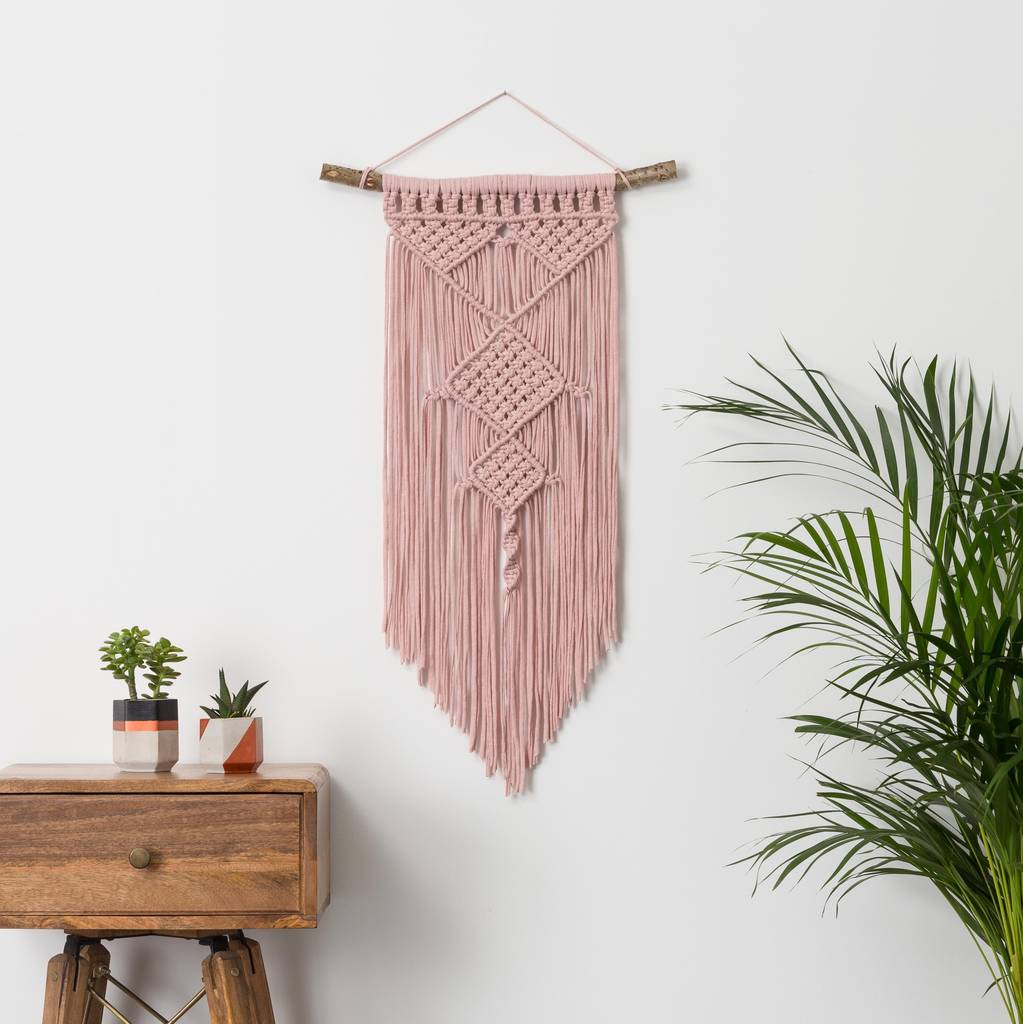 diamond macrame wall hanging by mara | notonthehighstreet.com