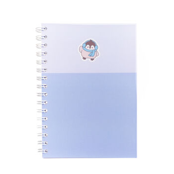 Cute Penguin Spiral Bound Lined A5 Notebook, 5 of 5