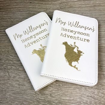 Pair Of Honeymoon Destination Passport Covers, 3 of 4