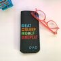 Dad Eat Sleep Golf Repeat Glasses Holder Fathers Day, thumbnail 5 of 5