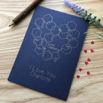 Personalised Love Chemistry Gold Foil Card, 9 of 12