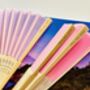 Personalised Silk Hand Fan Various Colours, thumbnail 3 of 12