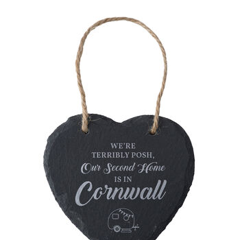 We're Terribly Posh, Our Second…' Slate Hanging Heart, 2 of 4