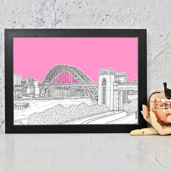 The Tyne Bridge Newcastle Drawing Art Print, 5 of 10
