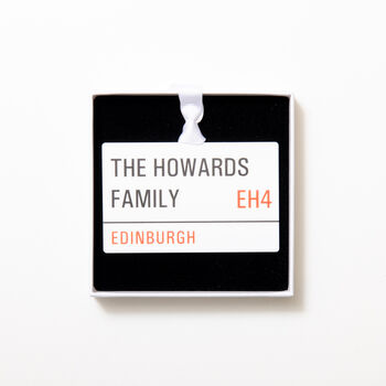 Personalised Street Sign Christmas Bauble Decoration, 6 of 11