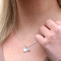 Sterling Silver Birthstone And Charm Necklace, thumbnail 1 of 6