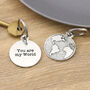 My World Pewter Personalised World Map Ds Keyring, thumbnail 1 of 6