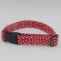 White Hearts On Red Dog Collar, thumbnail 8 of 9