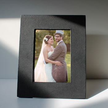 Personalised Leather Baby Photo Frame, 3 of 8