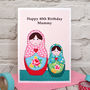 'Russian Dolls' Personalised Birthday Card, thumbnail 2 of 4