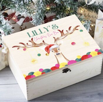 Personalised Reindeer Christmas Eve Box, 3 of 4