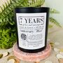 Personalised 7th Wool Anniversary Meaning Candle, thumbnail 3 of 11