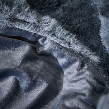 Slate Luxe Faux Fur Throw, 4 of 4