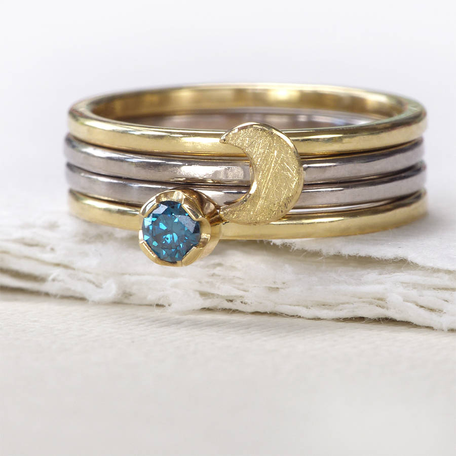 Plain Stacking Ring, 18ct Yellow Gold By Lilia Nash Jewellery ...