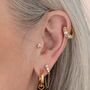 Pearl And Sparkle Single Flat Back Earring, thumbnail 2 of 7