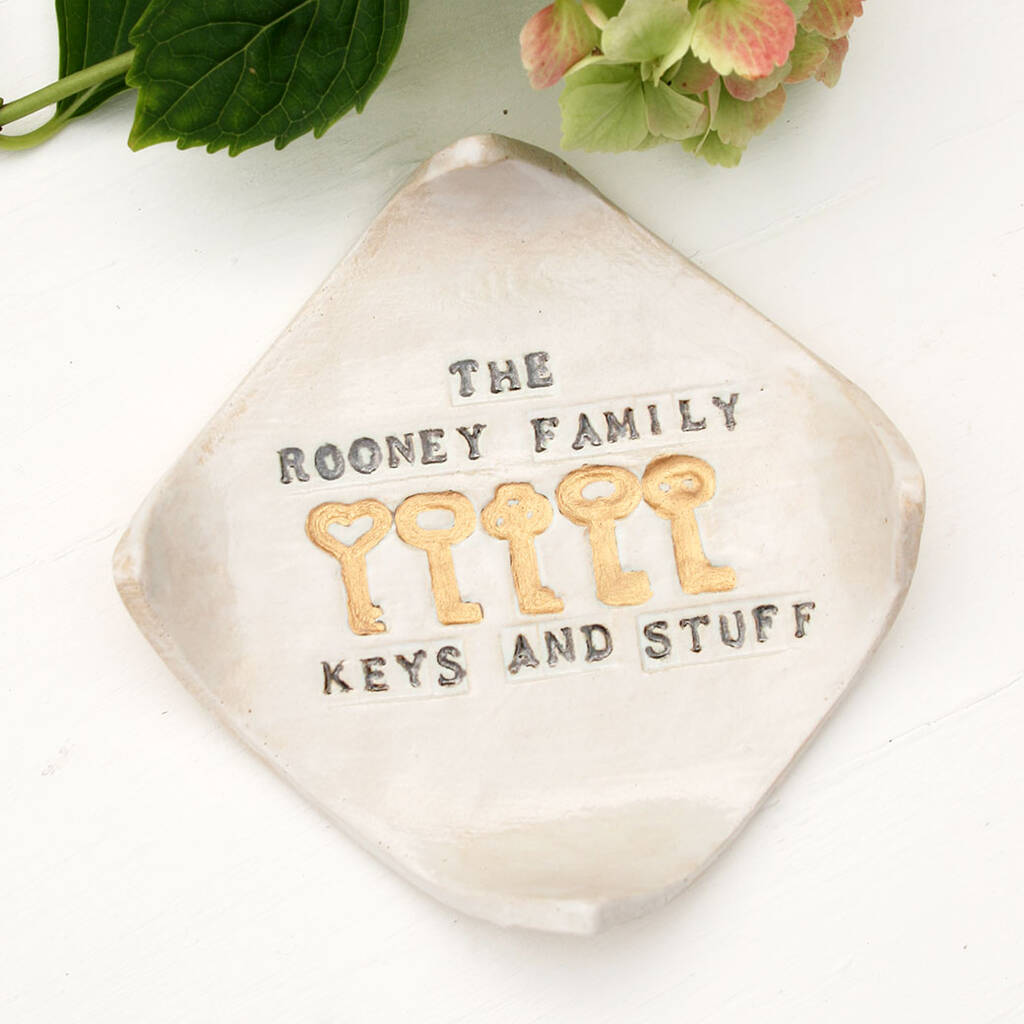 Ceramic Family Key Dish By Juliet Reeves Designs