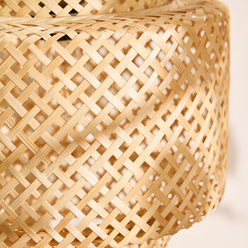 Bamboo Easy Fit Pendant Ceiling Shade, 3 of 4