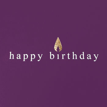 Birthday Card With Gold Foil Candle Flame, 2 of 4