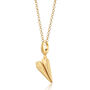 Gold Plated Paper Plane Charm Necklace, thumbnail 2 of 8