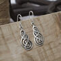 Sterling Silver Celtic Long Loops Earrings, thumbnail 1 of 4