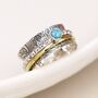 Personalised Sterling Silver Tropical Opal Spinner Ring, thumbnail 3 of 11