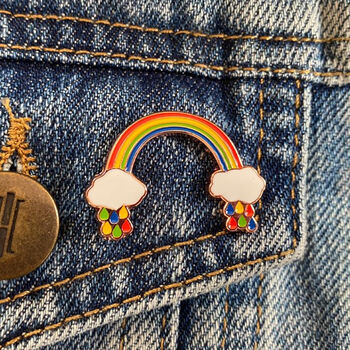 Bright Rainbow Pin Badge, 5 of 6