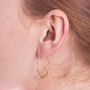 Ribbon Hoop Gold Plated Silver Earrings, thumbnail 2 of 7