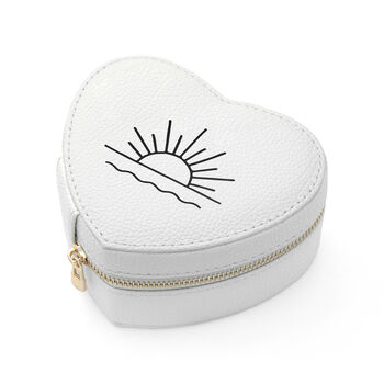 Sunset White Heart Jewellery Case, 8 of 11