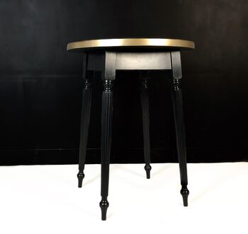 Side Table With Black And White Geometric Design, 4 of 5
