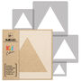 Reusable Plastic Stencil Five Pcs Triangle With Brushes, thumbnail 2 of 5