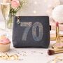 70th Birthday Grey Sparkly Bag, thumbnail 1 of 3