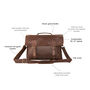 Personalised Leather Classic Messenger Satchel, thumbnail 9 of 12