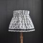 Dolly Blue Block Print Scrunchie Lampshade, thumbnail 1 of 2