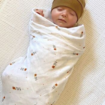 Small Flower Swaddle Blanket, 4 of 5