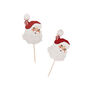 Vintage Santa Pom Pom Food Picks Pack Of 12, thumbnail 2 of 6