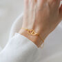 50th Birthday Bracelet For Her, Two Hearts Bracelet, Sterling Silver Personalised Gift, thumbnail 5 of 8