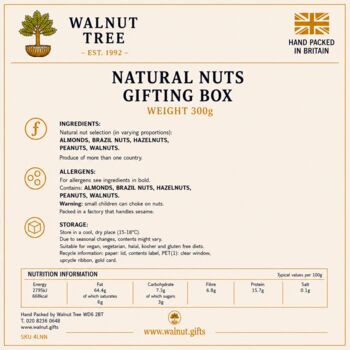 Luxury Natural Mixed Nut Gift Box – 300g, 6 of 7