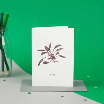 Personalised Herbs And Flowers Greetings Card, 6 of 12