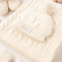 First Birthday Personalised Bobble Hat And Mittens Set, thumbnail 6 of 12