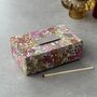 Personalised Refillable Liberty Fabric Matchbox With Leather Detail, thumbnail 4 of 10