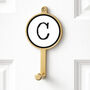 Typewriter Style Letter Initial Alphabet Coat Hooks, thumbnail 8 of 9