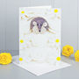 Mouse With White Roses Greeting Card, thumbnail 1 of 2