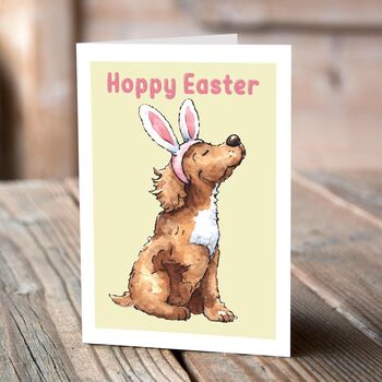 Working Cocker Spaniel Easter Card, 2 of 3
