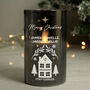 Personalised Christmas Smoked Glass LED Candle, thumbnail 4 of 4