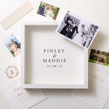 Personalised Wedding Keepsake Memory Box Frame, 5 of 11