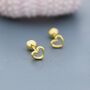 Sterling Silver Tiny Open Heart Screw Back Earrings, thumbnail 8 of 12