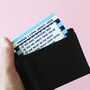 Things I Love About You Personalised Wallet Card, thumbnail 2 of 5