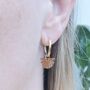 Geometric Fan Golden Hoop Earrings, thumbnail 7 of 7