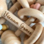 Personalised Dumbbell Wooden Rattle, thumbnail 6 of 6